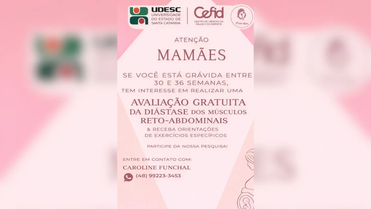 Udesc oferece avaliação gratuita de diástase para gestantes em Florianópolis