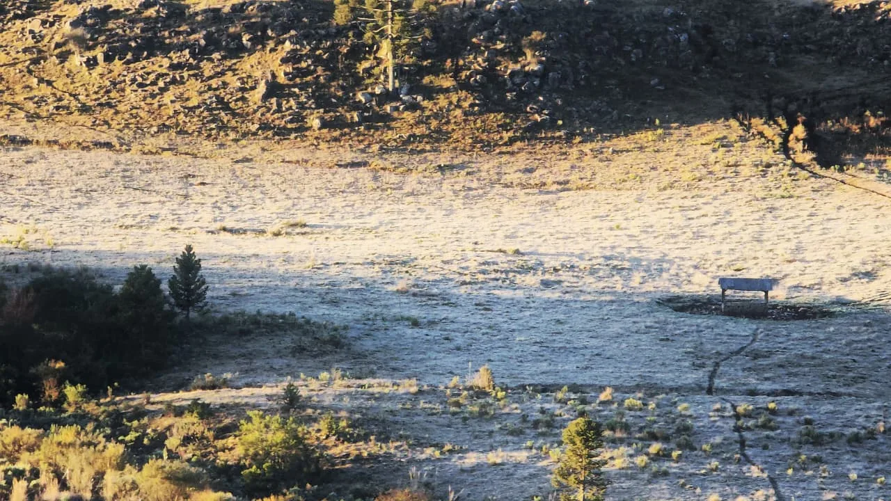 Geada cobre o Vale Caminhos da Neve em São Joaquim