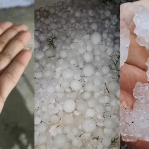 Chuva de granizo atinge municípios de SC | Fotos: Reprodução/Defesa Civil