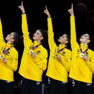 Brasil conquista dois ouros no Mundial de ginástica rítmica | Foto: CBG/Reprodução