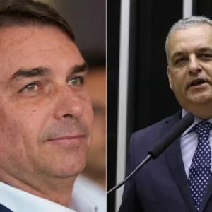 Flávio anuncia Alfredo  Gaspar como seu vice na chapa presidencial. Fotos: Flávio Bolsonaro Flickr e Câmara dos Deputados 