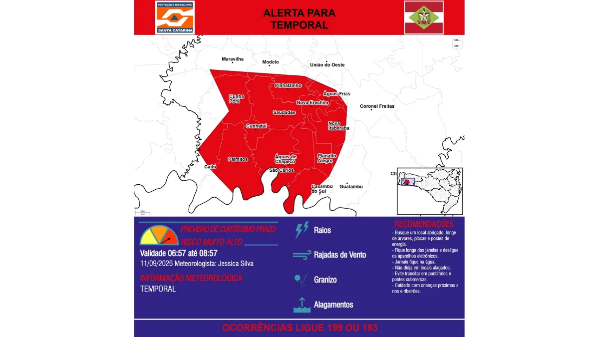 Mapa de Santa Catarina