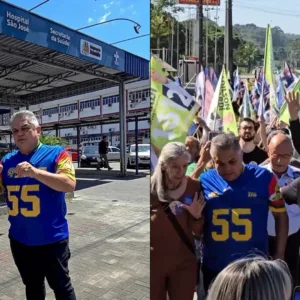 João Rodrigues participou de caminhada com apoiadores e aliados durante agenda de campanha em Joinville | Foto: Reprodução | Redes Sociais
