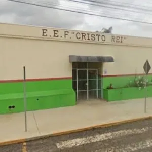 Teto de uma sala de aula desabou durante a tempestade de granizo que atingiu Mafra nesta terça-feira | Foto: Reprodução | Google Maps
